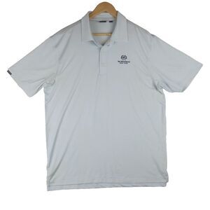 Dunning Golf Polo Shirt Mens XL‎ Blue Stripe Broadmoor Golf Club Casual Outdoors